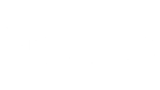 Forbes logo in white font on a transparent background.
